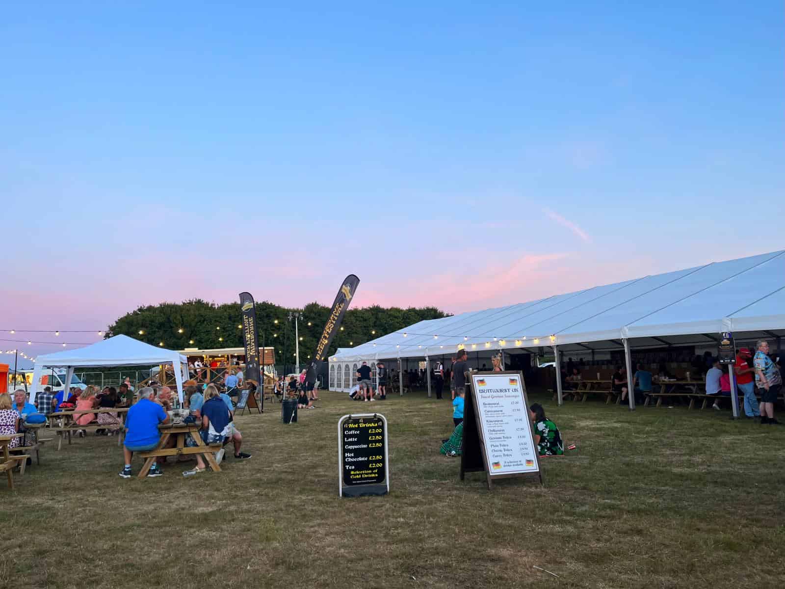 Event security setup at outdoor festival in Bournemouth & Poole.
